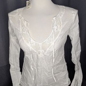 Hollister white blouse - M